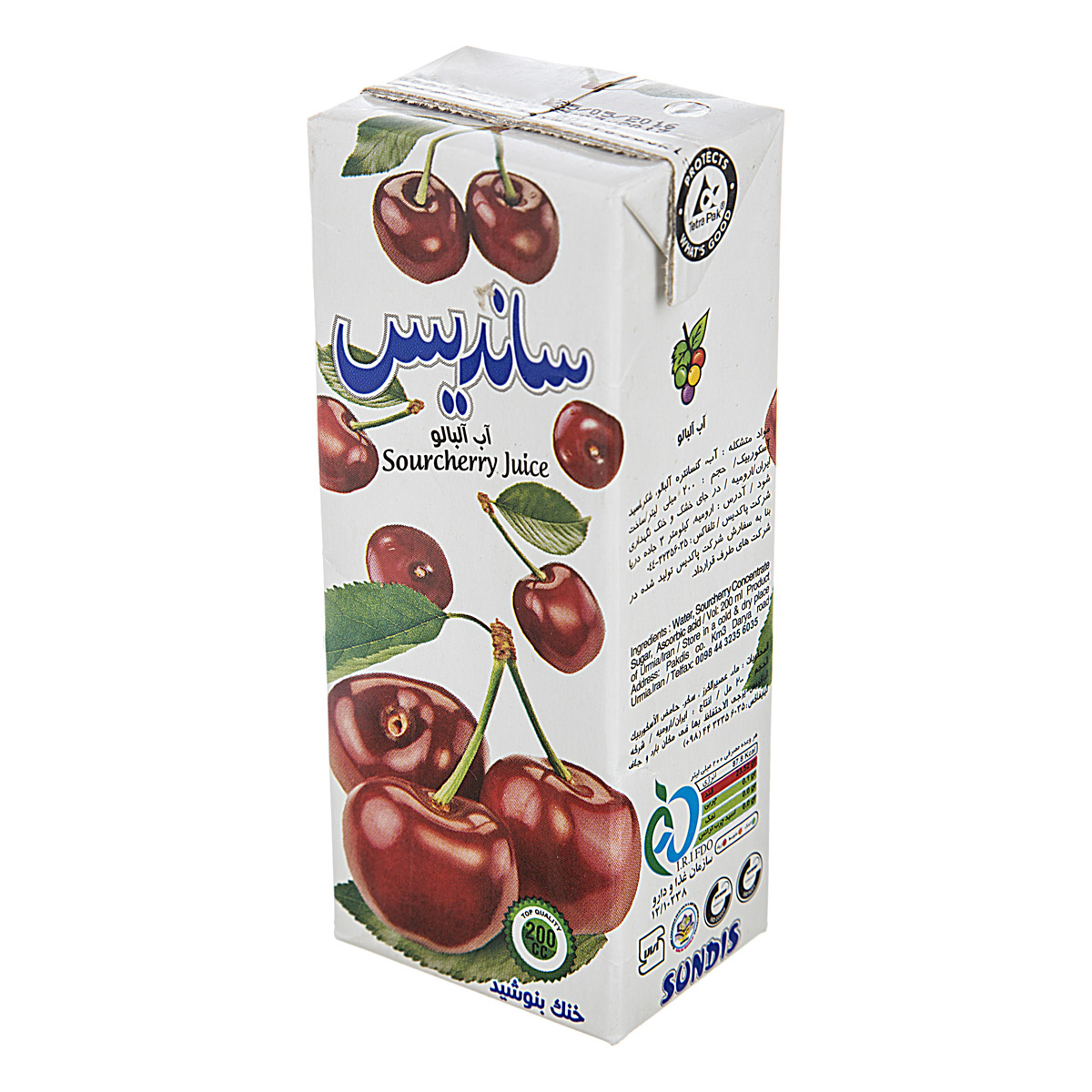 آبمیوه آلبالو 200 میلی‌لیتری ساندیس