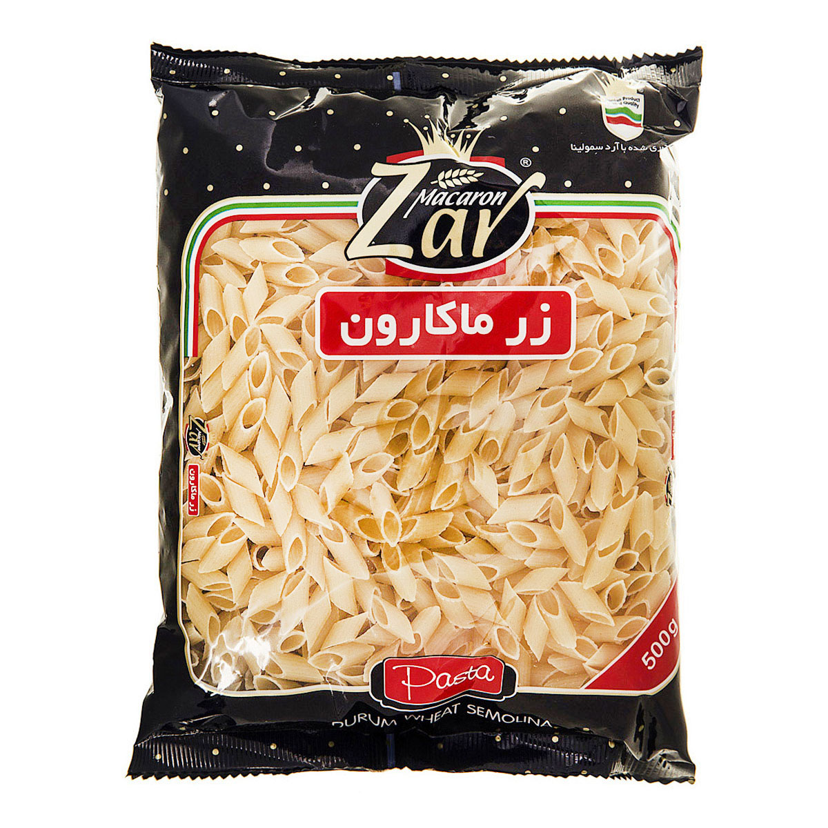ماکارونی فرمی متزه پنه 500 گرمی زر‌ماکارون