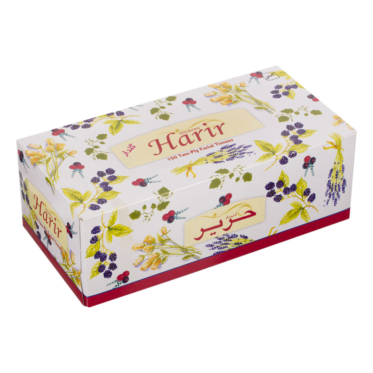 دستمال کاغذی گلدار دو لایه 150 برگ حریر