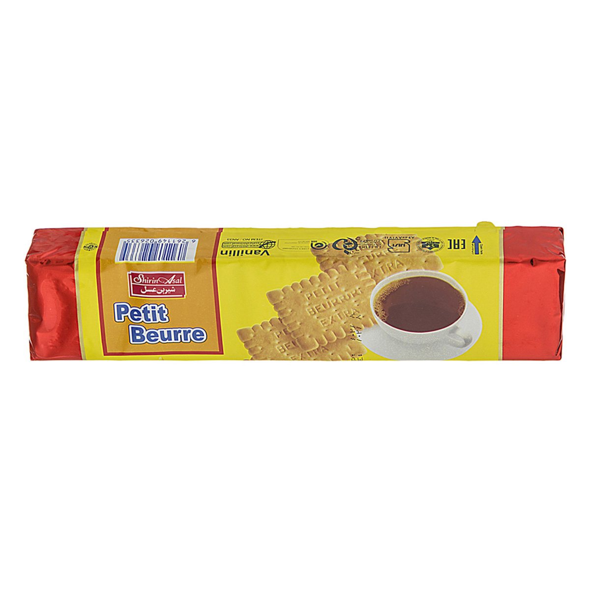 بیسکویت پتی بور وانیلی 105 گرمی شیرین‌عسل