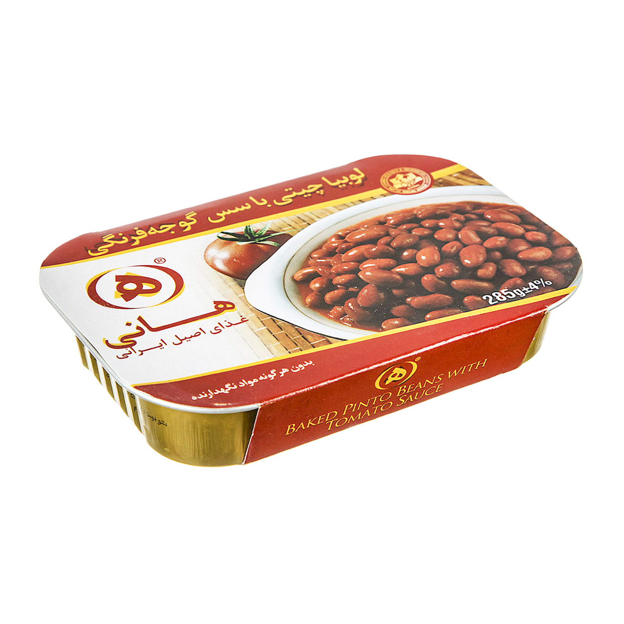 لوبیا چیتی با سس گوجه‌فرنگی 285 گرمی هانی 