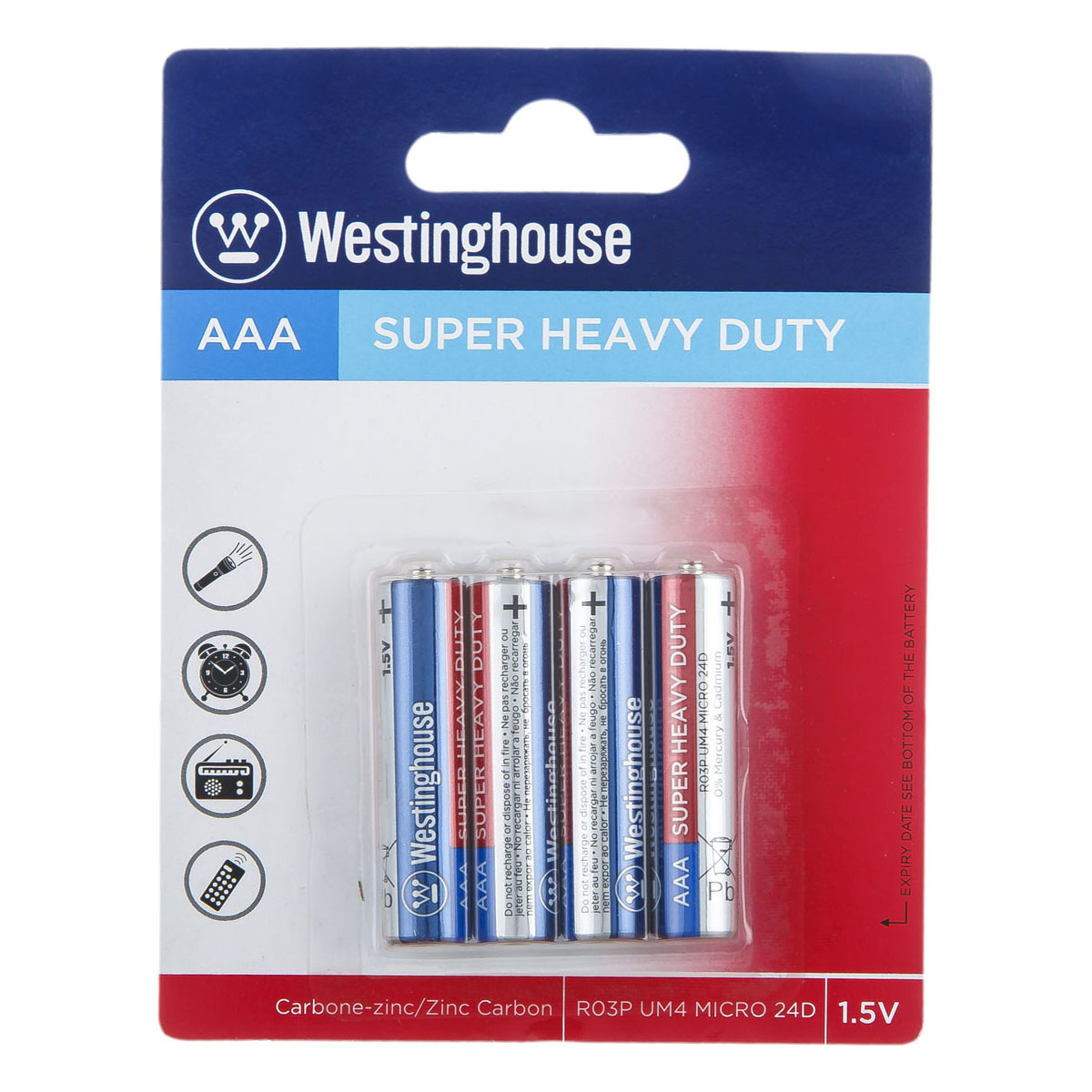 باتری نیم قلمی Super Heavy Duty چهار عددی وستینگهاوس