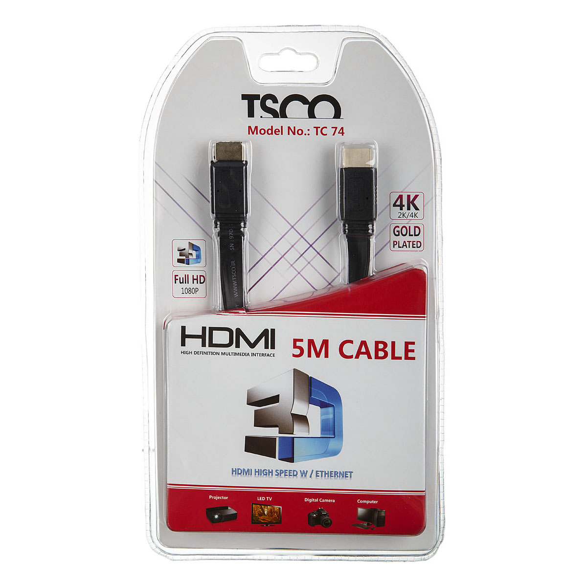 کابل 5 متری HDMI  مدل TC 74 تسکو