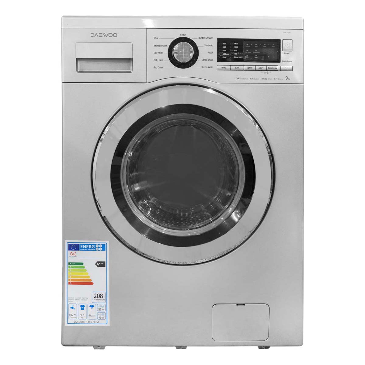 ماشین لباسشویی 9 کیلویی مدل DWK-9114S دوو