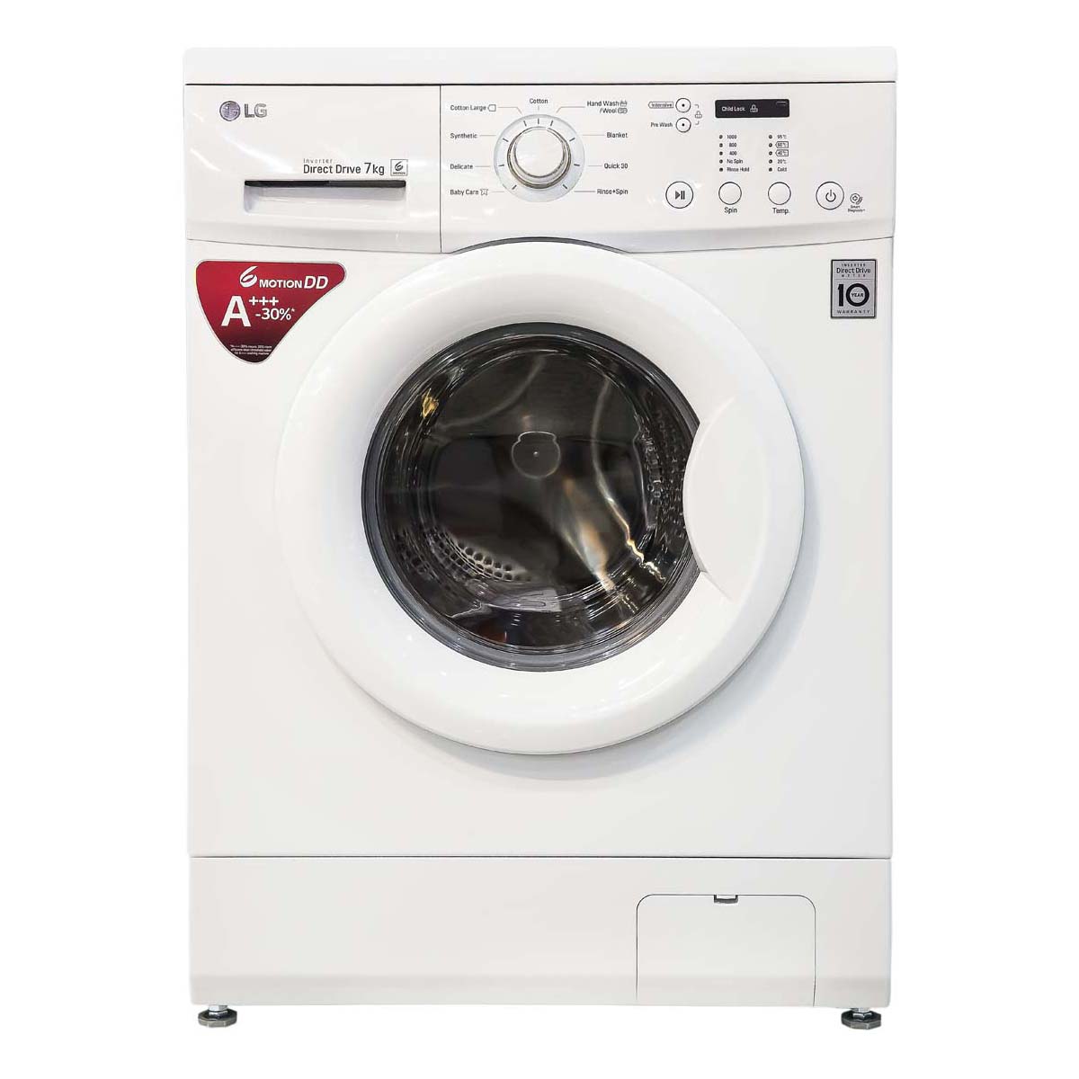 ماشین لباسشویی 7 کیلویی مدل WM-K70NW ال‌جی
