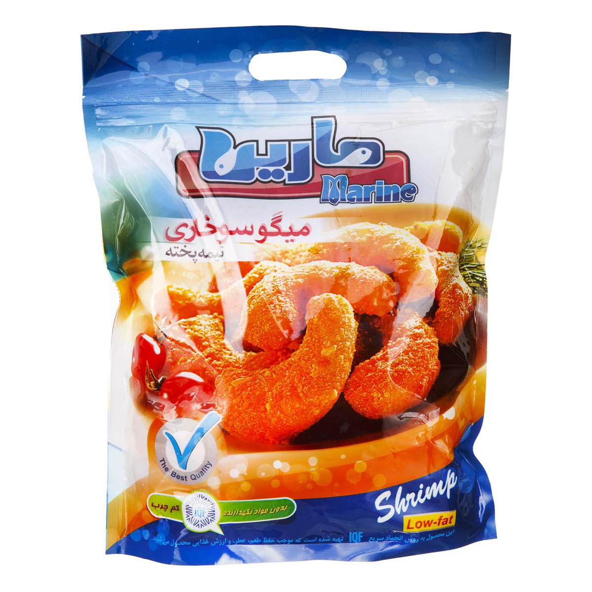 میگو سوخاری نیمه پخته 1 کیلویی مارین