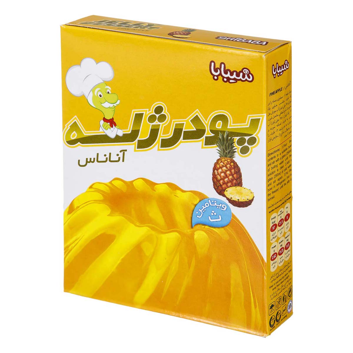 پودر ژله آناناس ویتامین ث 100 گرمی شیبابا