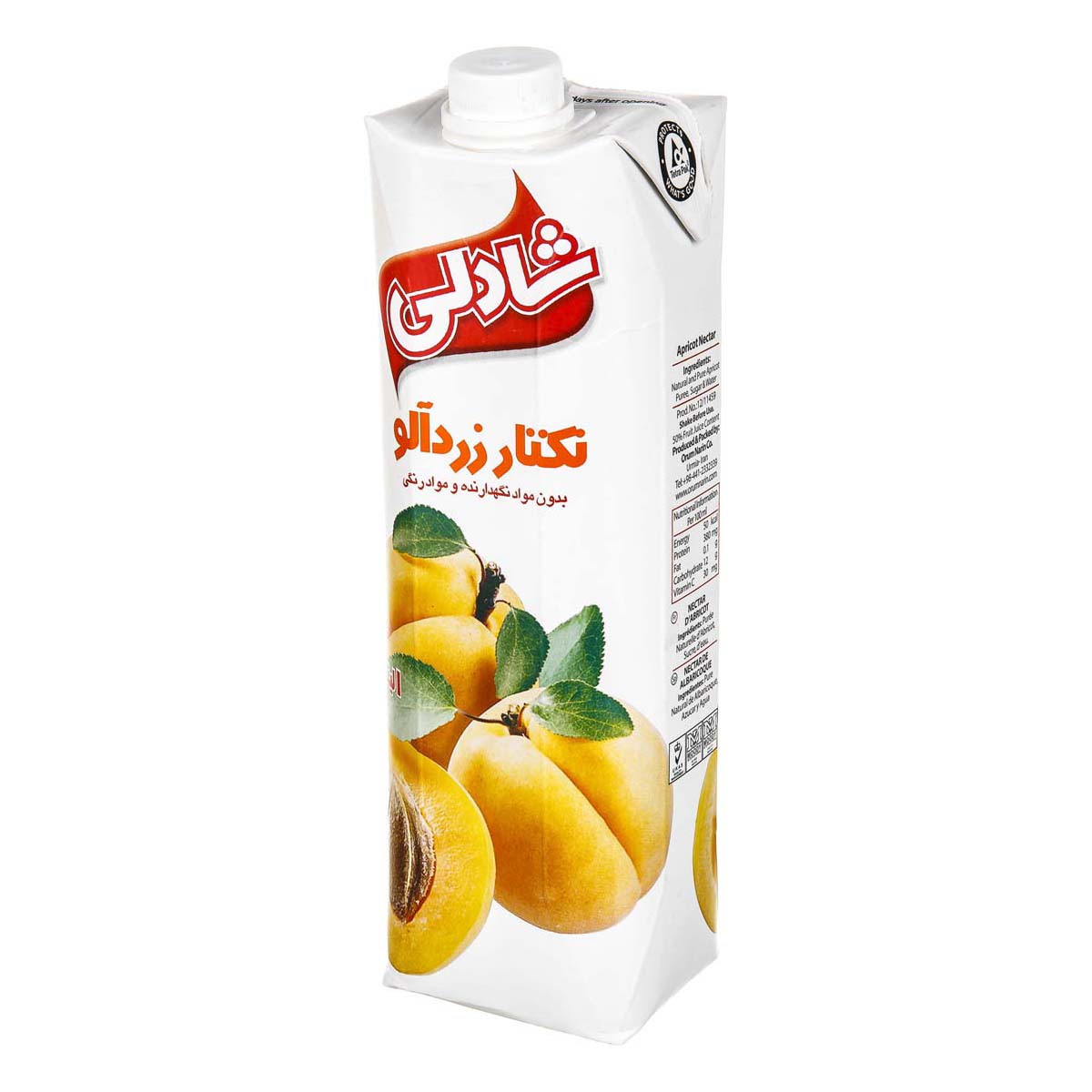 نکتار زردآلو 1 لیتری شادلی 