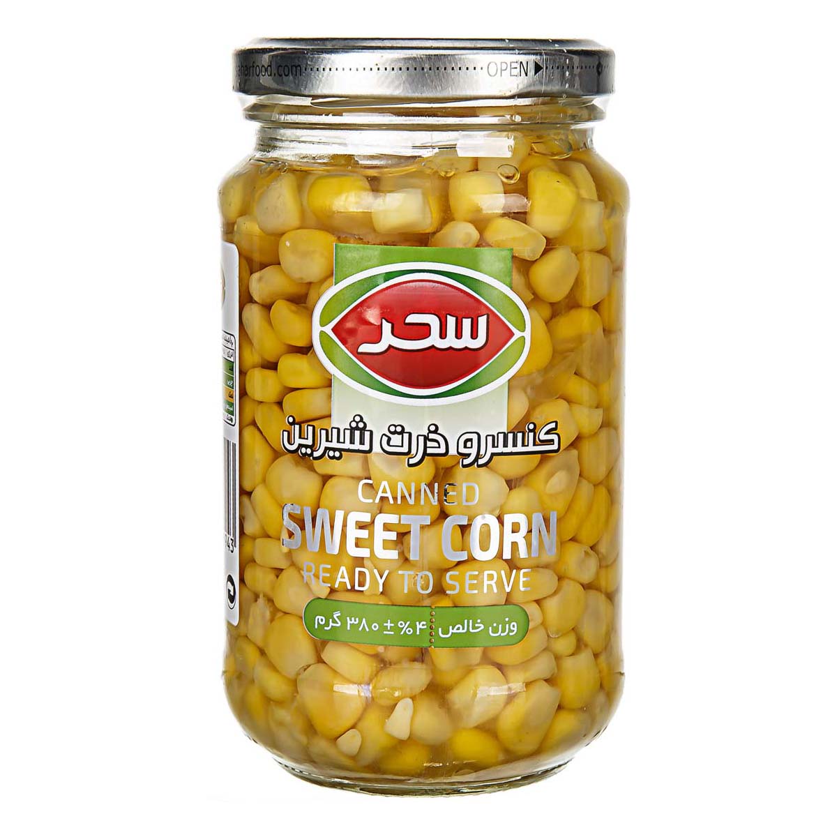 کنسرو ذرت شیرین 380 گرمی سحر