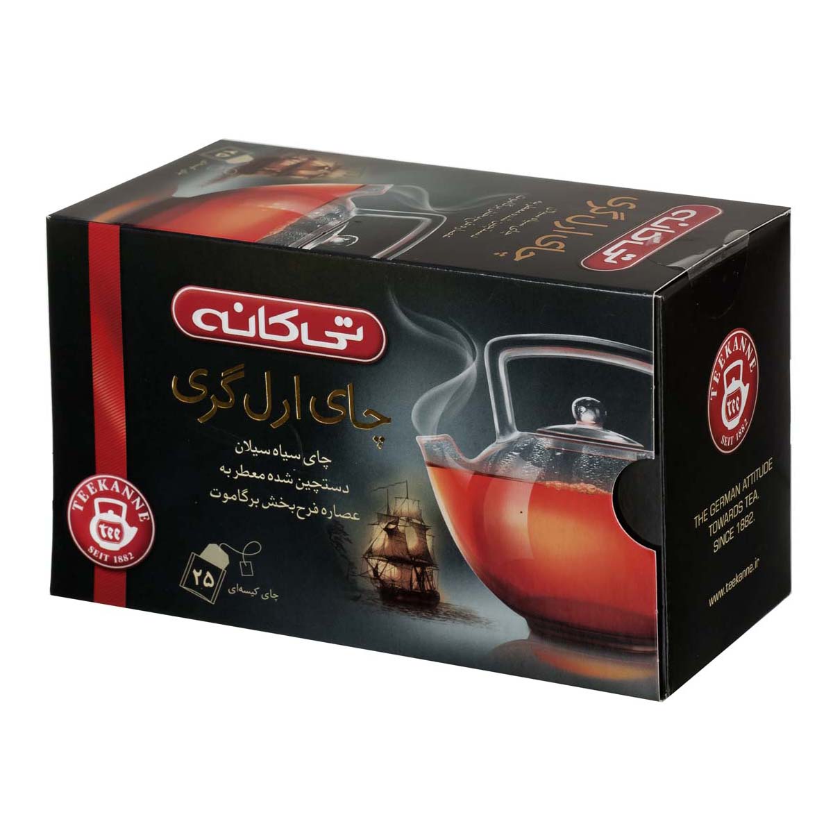 چای سیاه کیسه‌ای ارل گری 25 عددی تی‌کانه