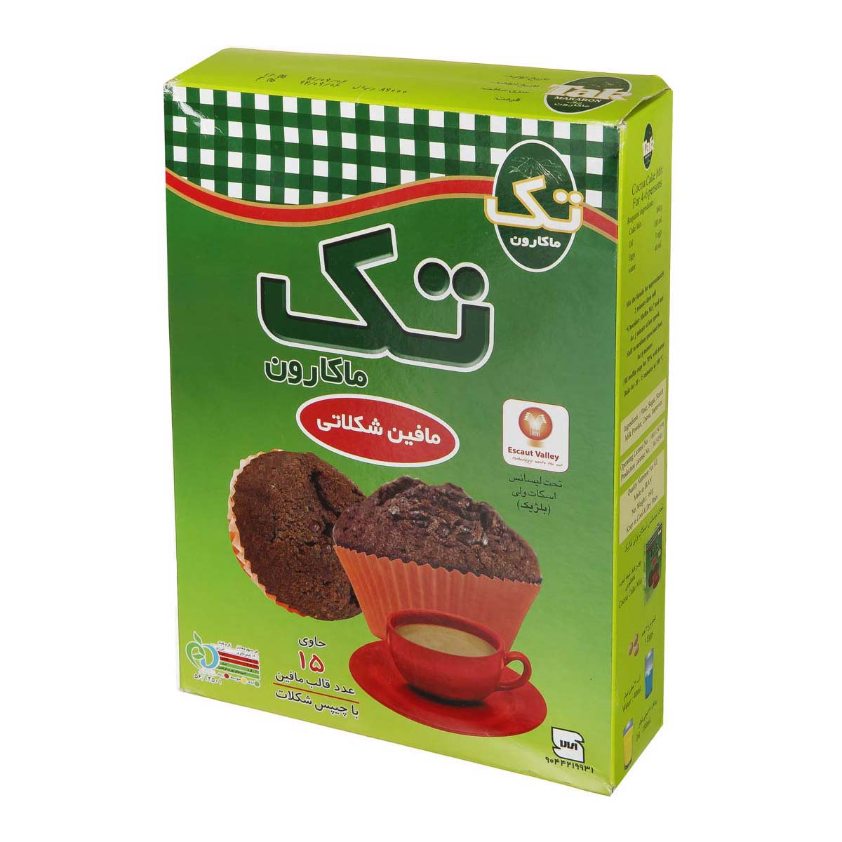 پودر کیک نیمه آماده کاکائویی 360 گرمی تک ماکارون