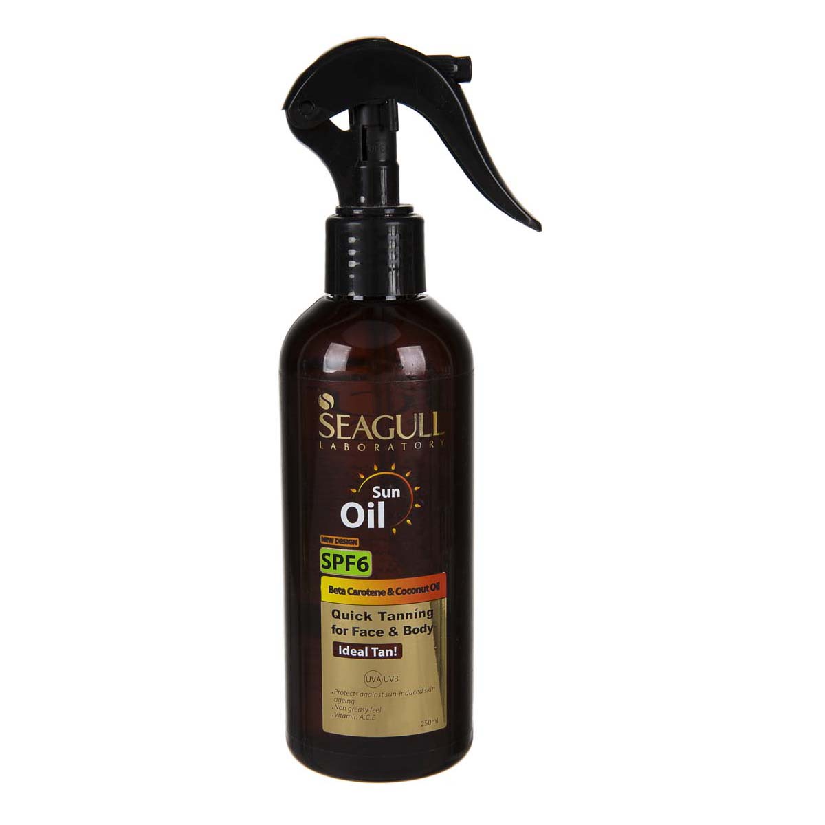 روغن برنزه کننده و ویتامینه با spf 6 با حجم 250 میلی لیتری سی گل