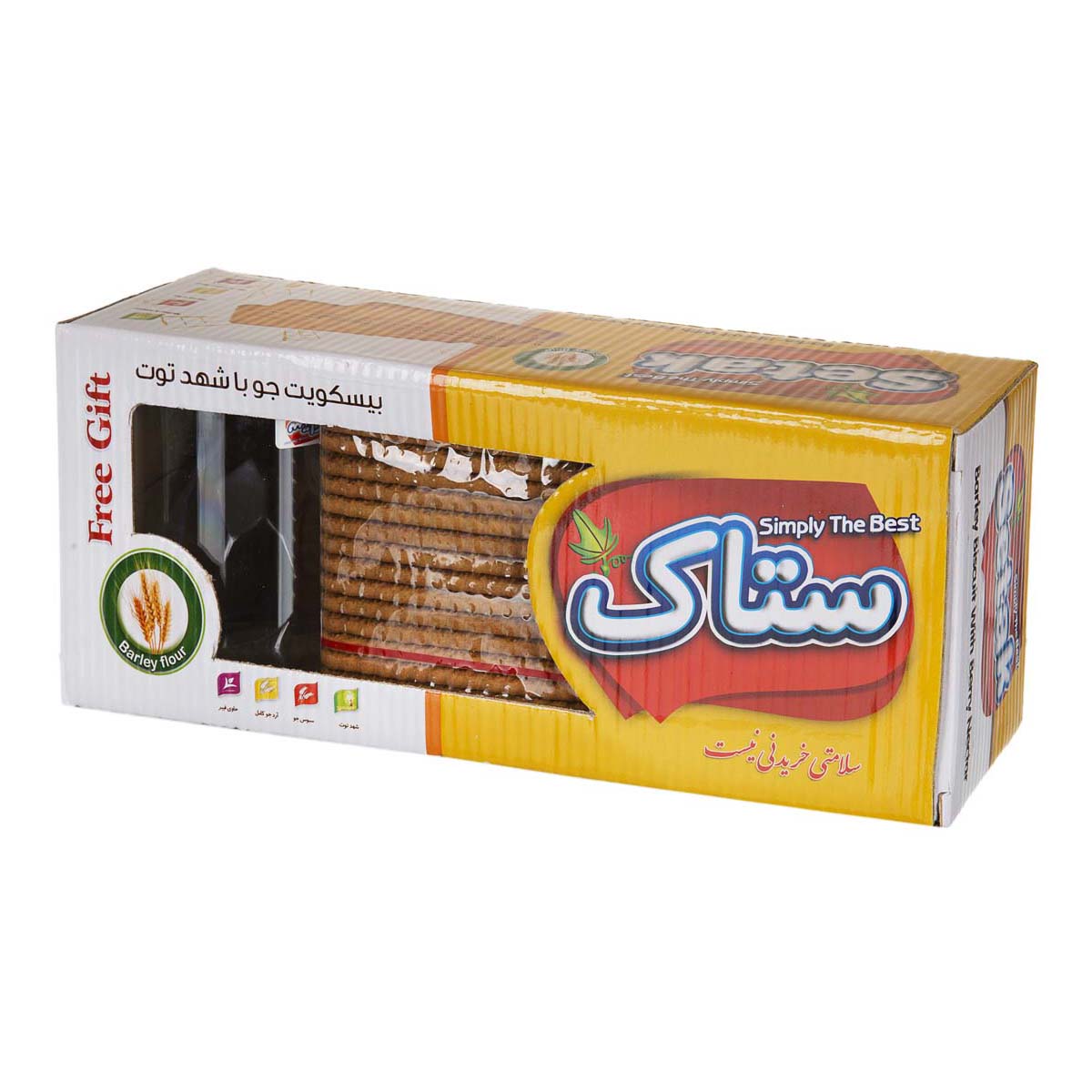 بیسکویت جو با شهد توت 750 گرمی ستاک