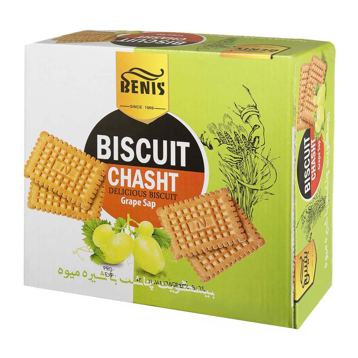 بیسکویت چاشت با شیره میوه 750 گرمی بنیس
