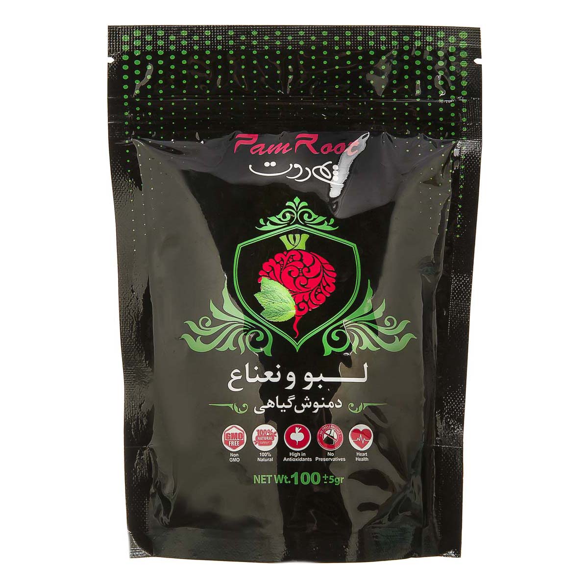 دمنوش گیاهی لبو و نعنا 100 گرمی پم روت