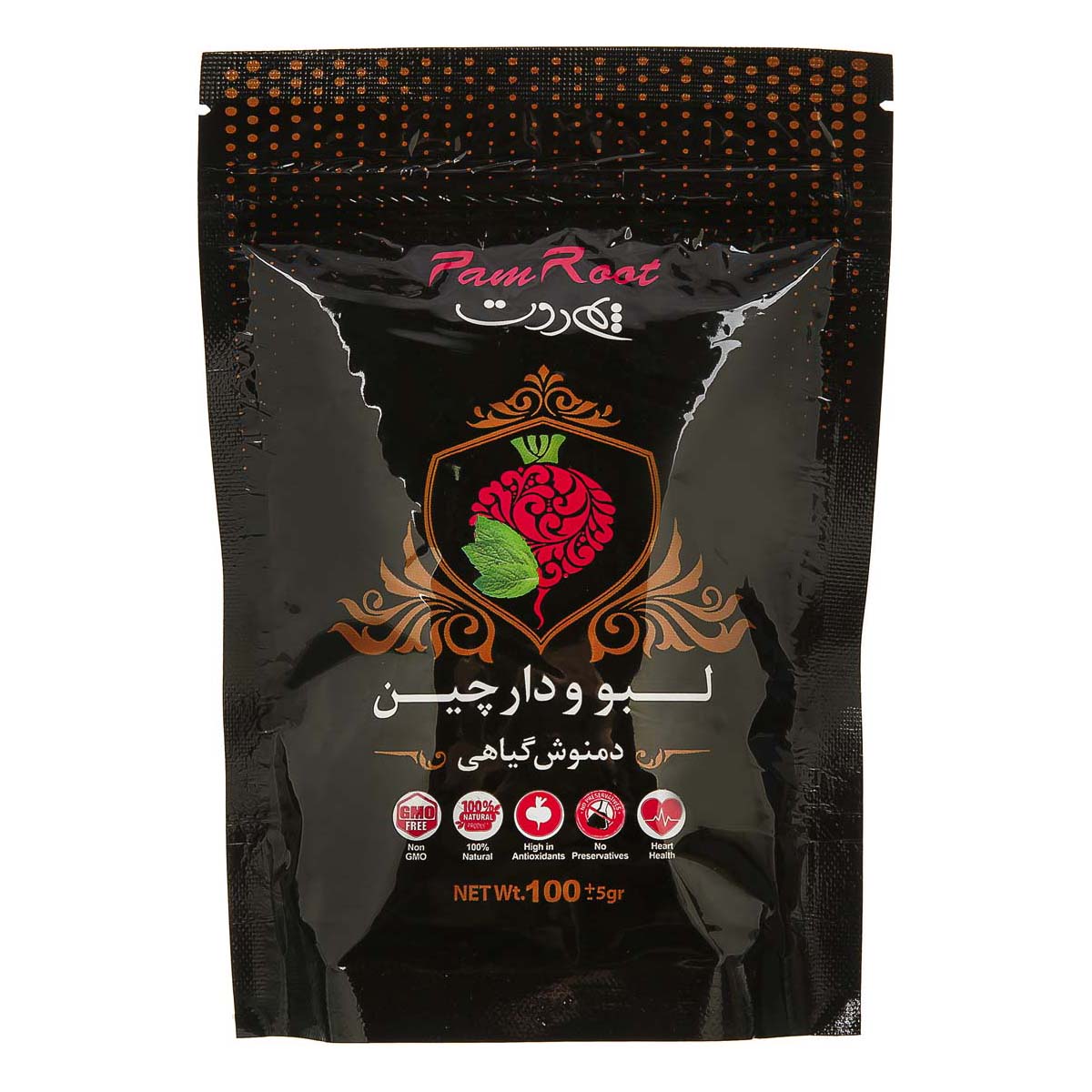 دمنوش گیاهی لبو و دارچین 100 گرمی پم روت