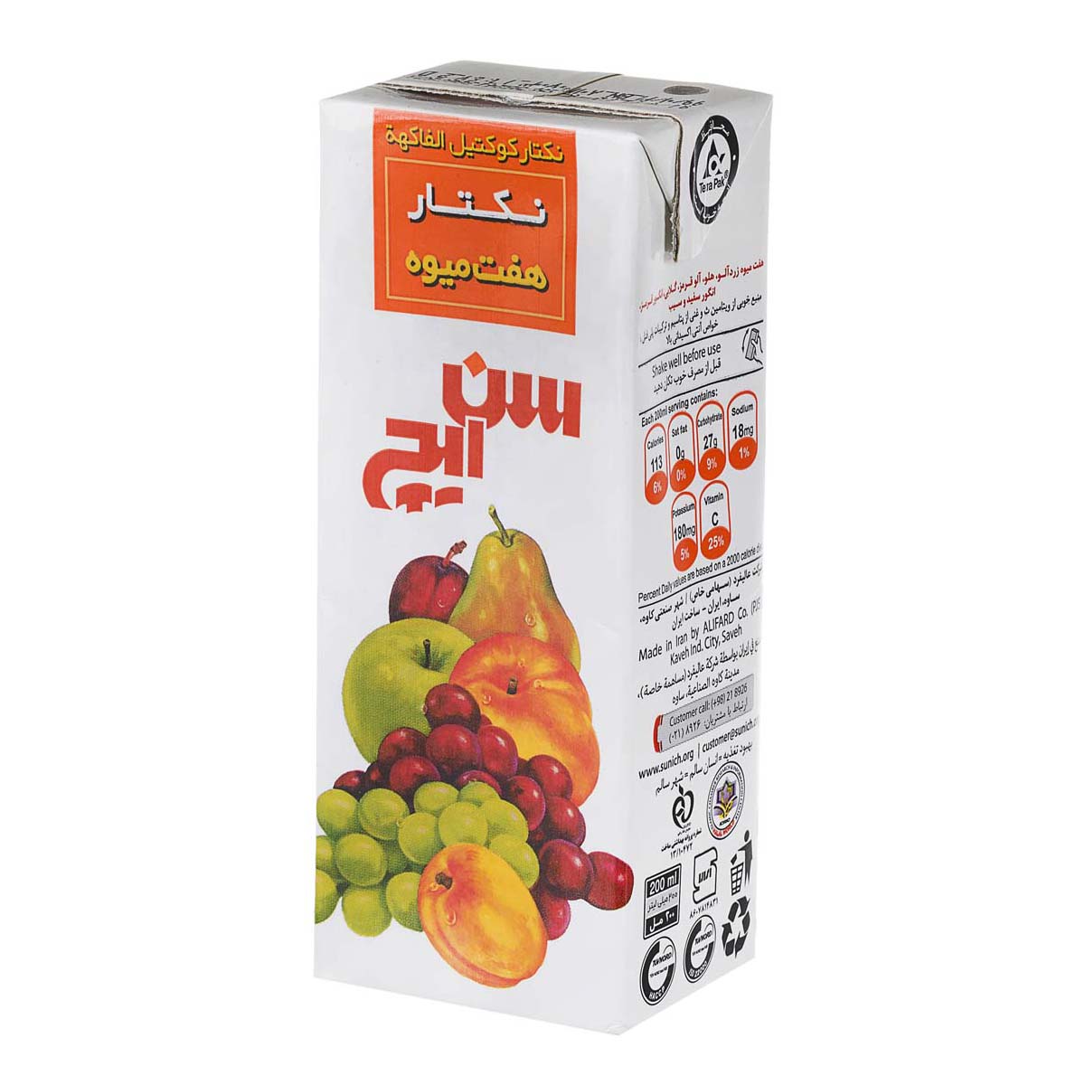 نکتار هفت میوه 200 میلی‌لیتری سن‌ایچ