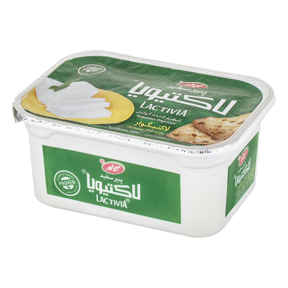 پنیر سفید لاکتیویا 400 گرمی کاله