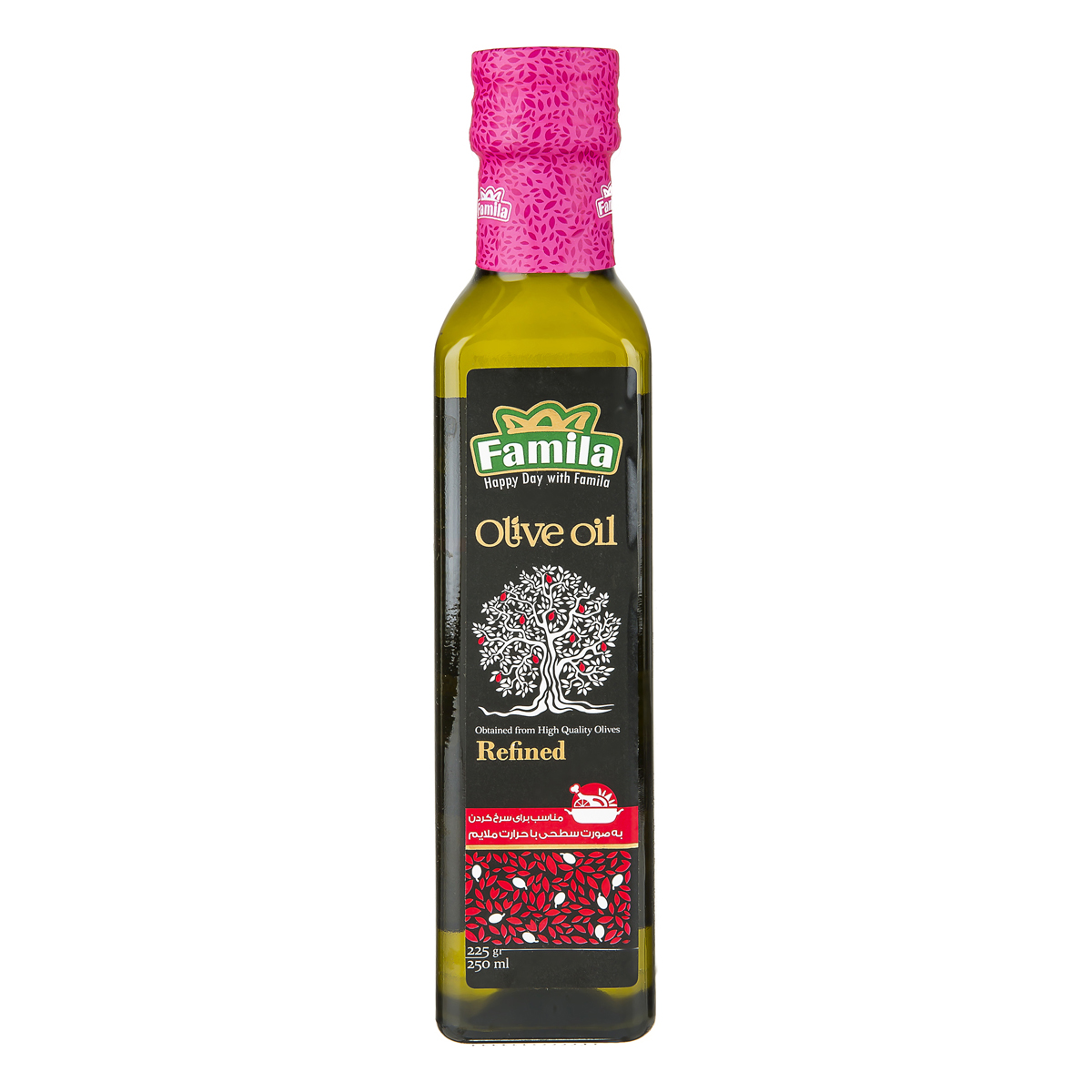 روغن زیتون تصفیه شده مناسب سرخ کردن 250 میلی‌لیتری فامیلا