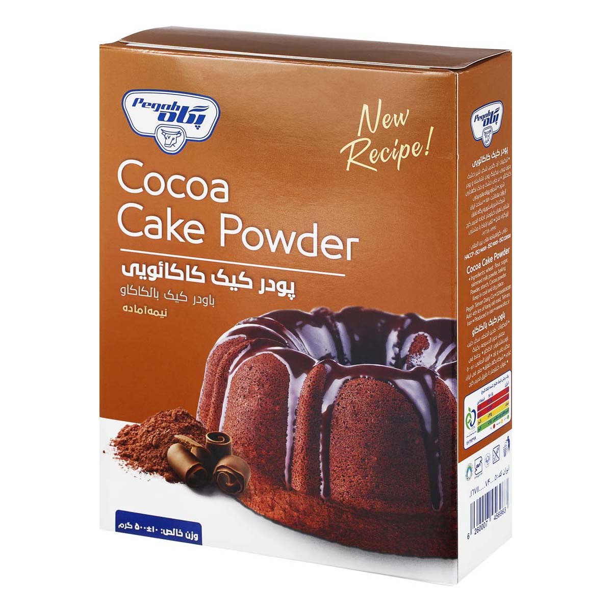 پودر کیک کاکائویی نیمه آماده 500 گرمی پگاه