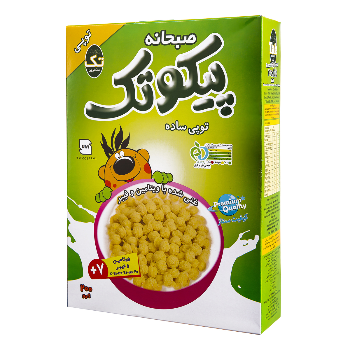 صبحانه پیکوتک توپی ساده 200 گرمی تک‌ماکارون
