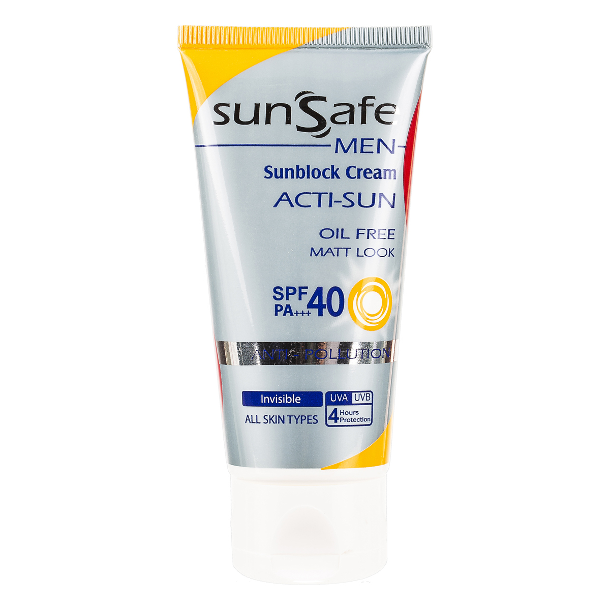 کرم ضد آفتاب آقایان با spf 40 و 50 گرمی سان سیف