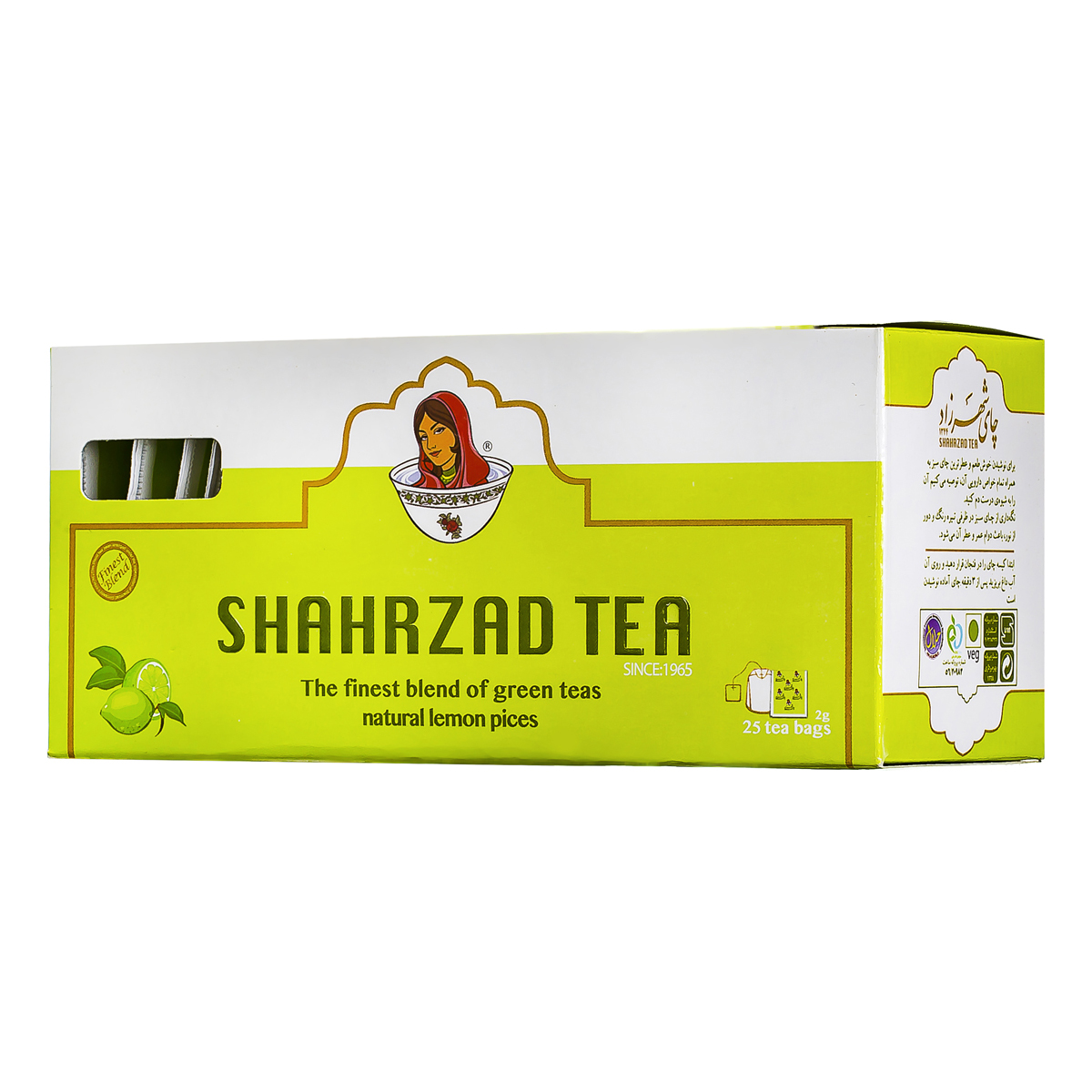 چای سبز لیمو 25 عددی شهرزاد