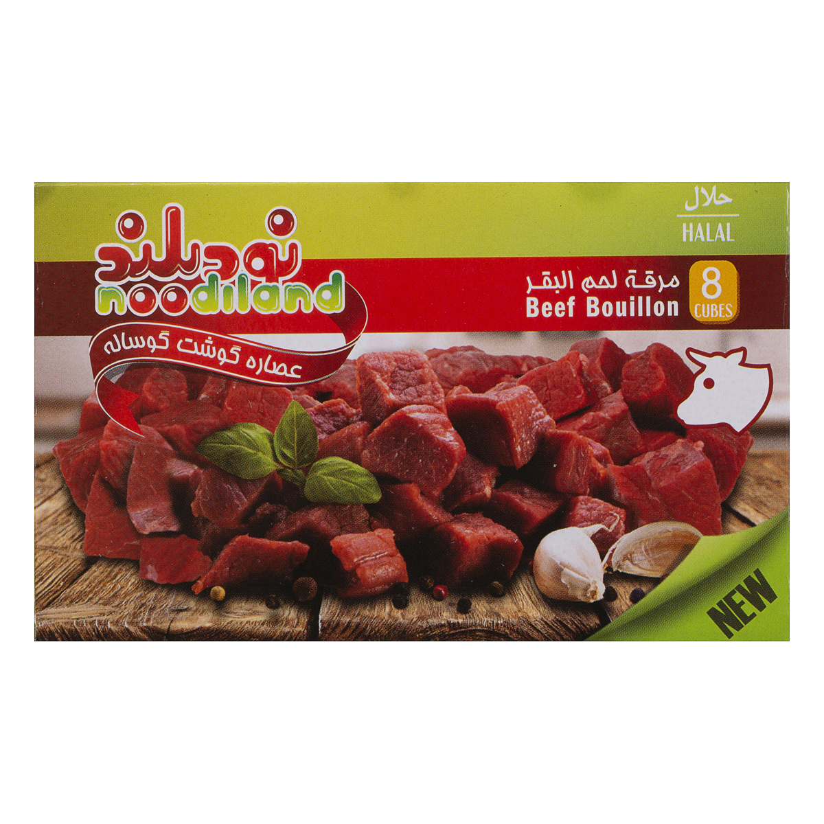 عصاره گوشت گوساله 8 عددی نودیلند