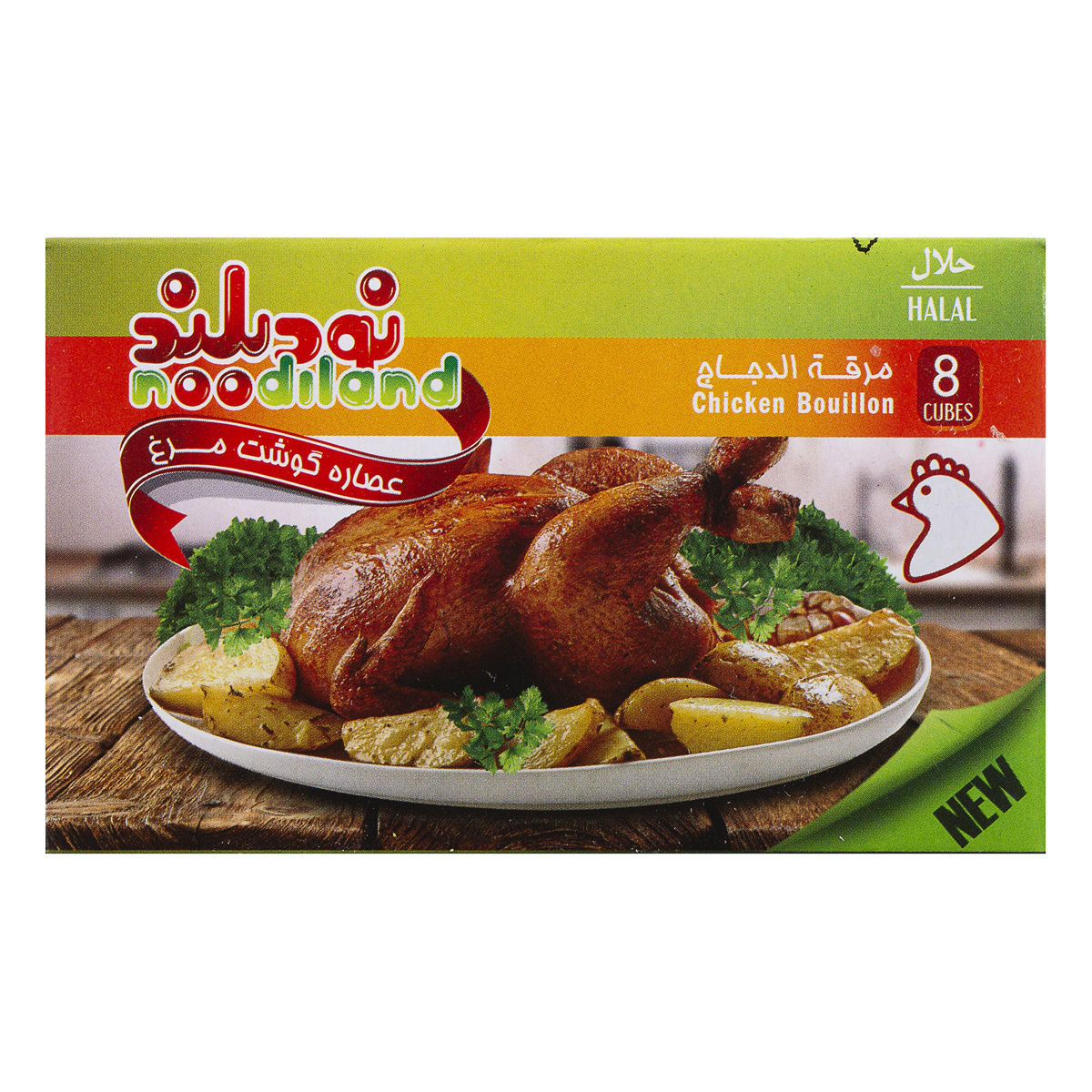 عصاره گوشت مرغ 8 عددی نودیلند