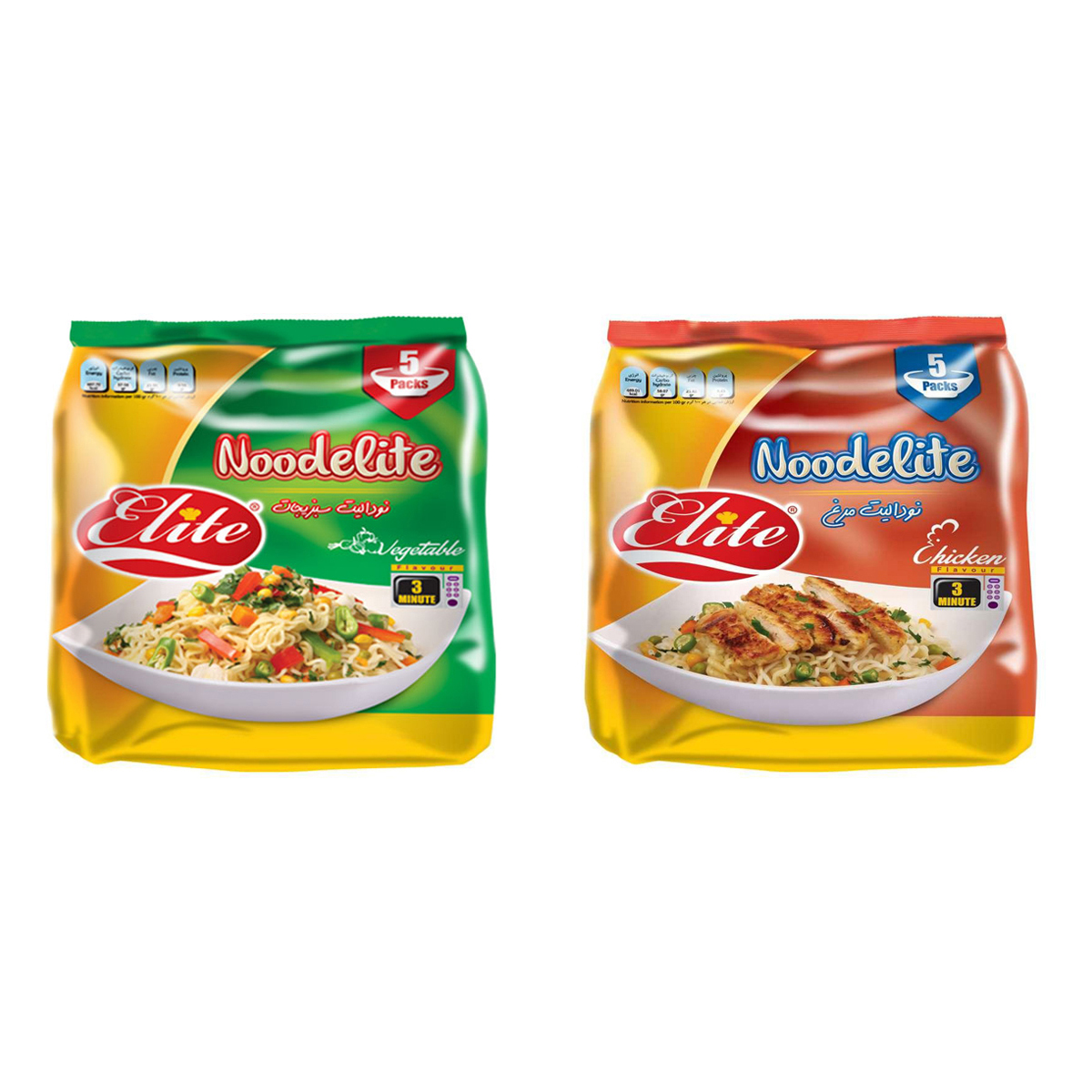 پک نودالیت مرغ و سبزیجات 10 عددی الیت