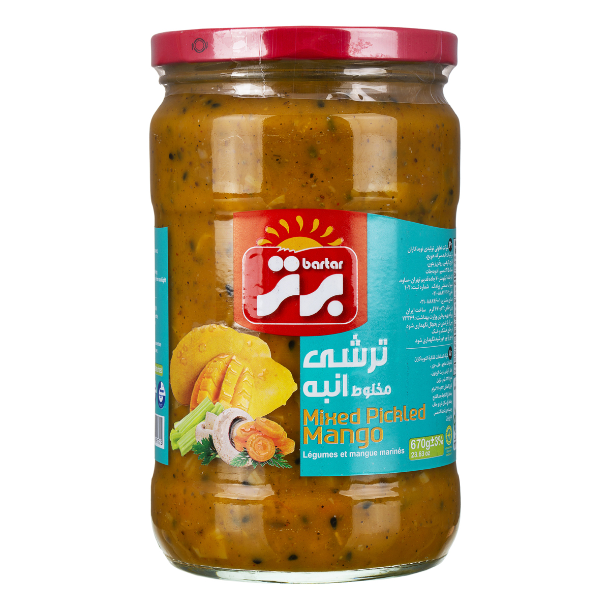 ترشی مخلوط انبه 670 گرمی برتر