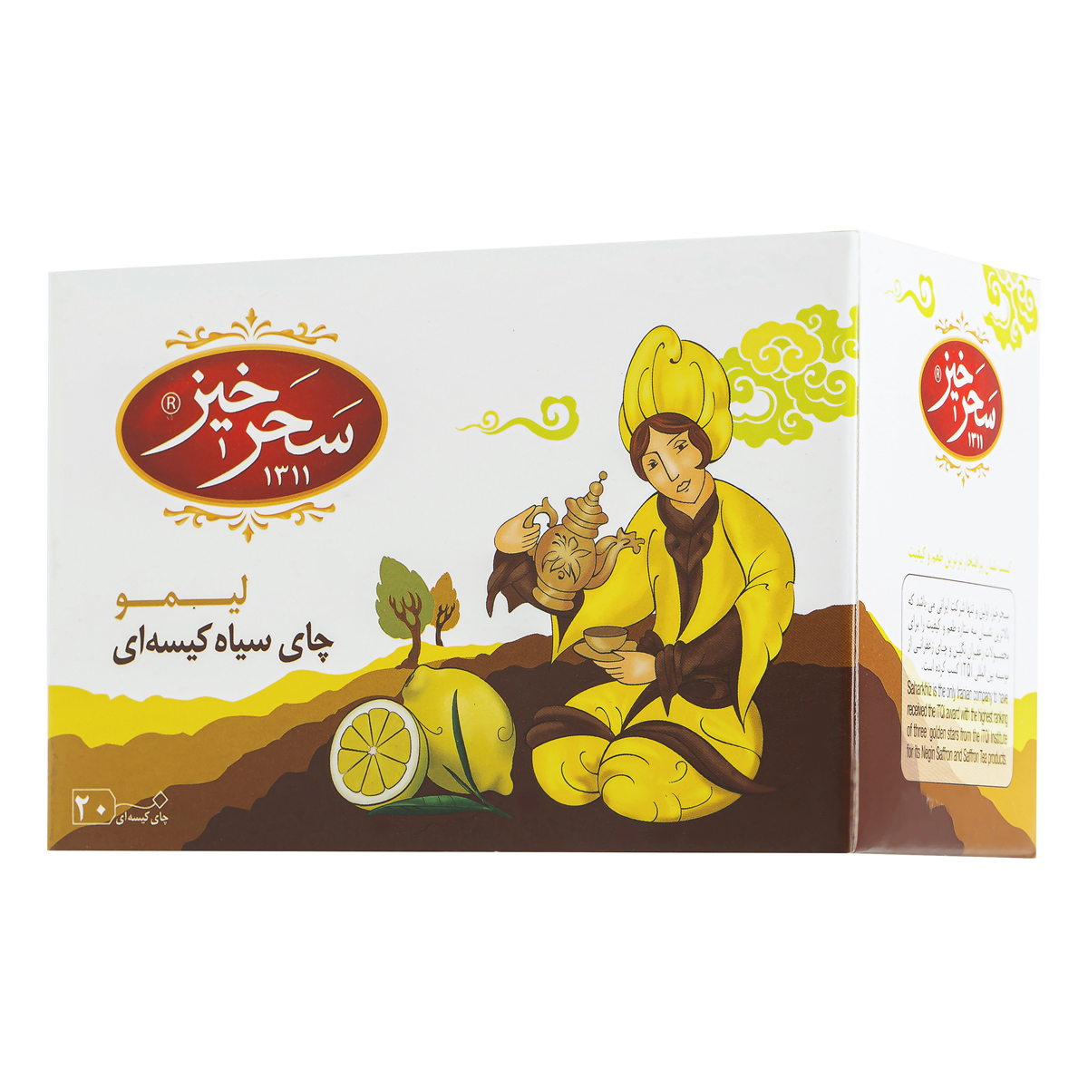 چای سیاه کیسه ای لیمو یی 20 عددی سحرخیز