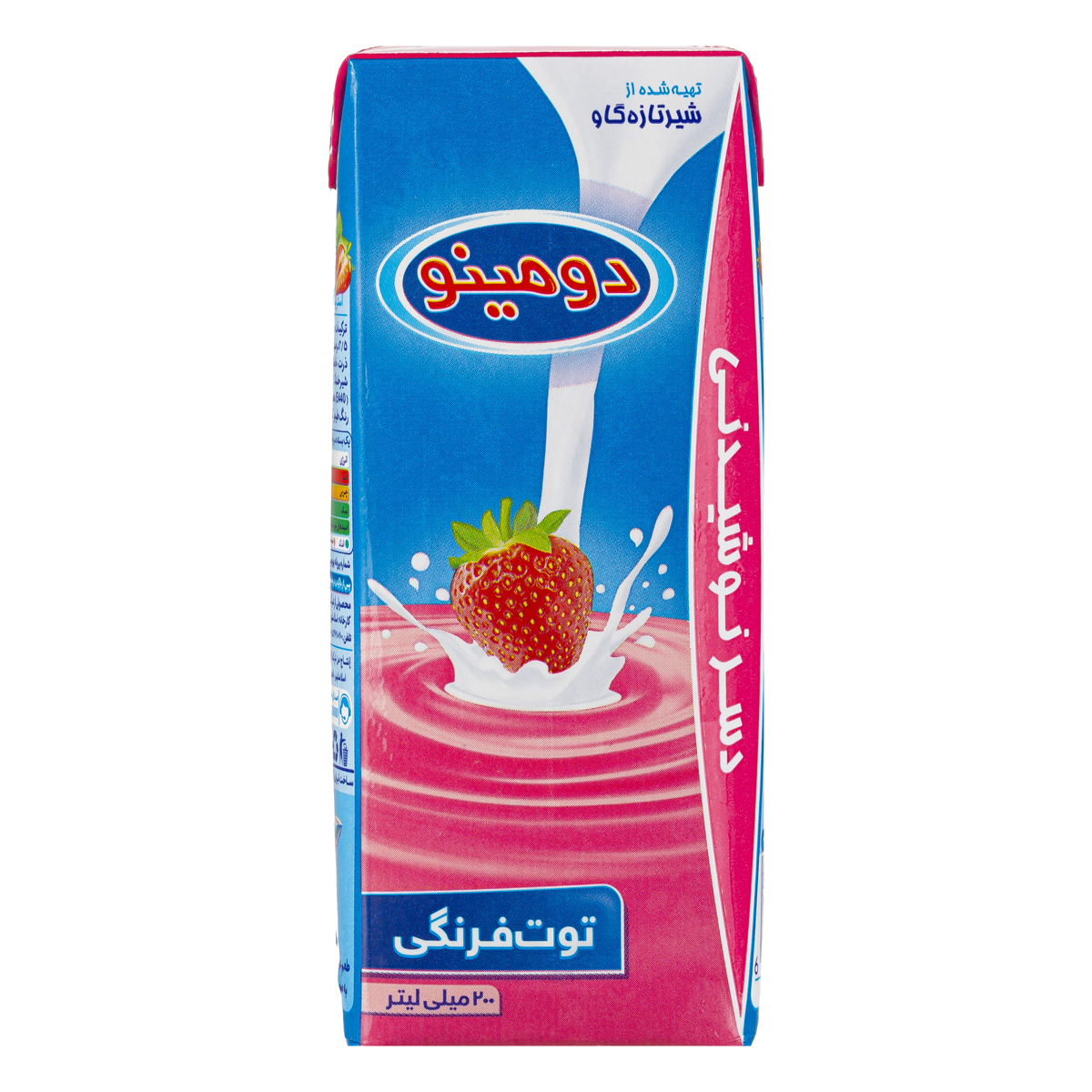 دسر نوشیدنی توت فرنگی 200 میلی لیتری دومینو