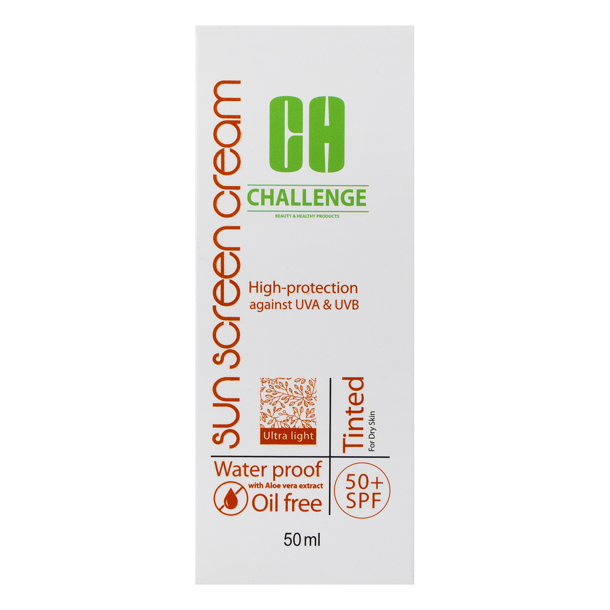 کرم ضد آفتاب کرم پودری spf 50 چلنج