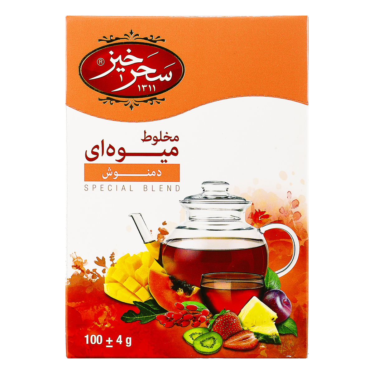 دمنوش مخلوط میوه ای 100 گرمی سحرخیز 