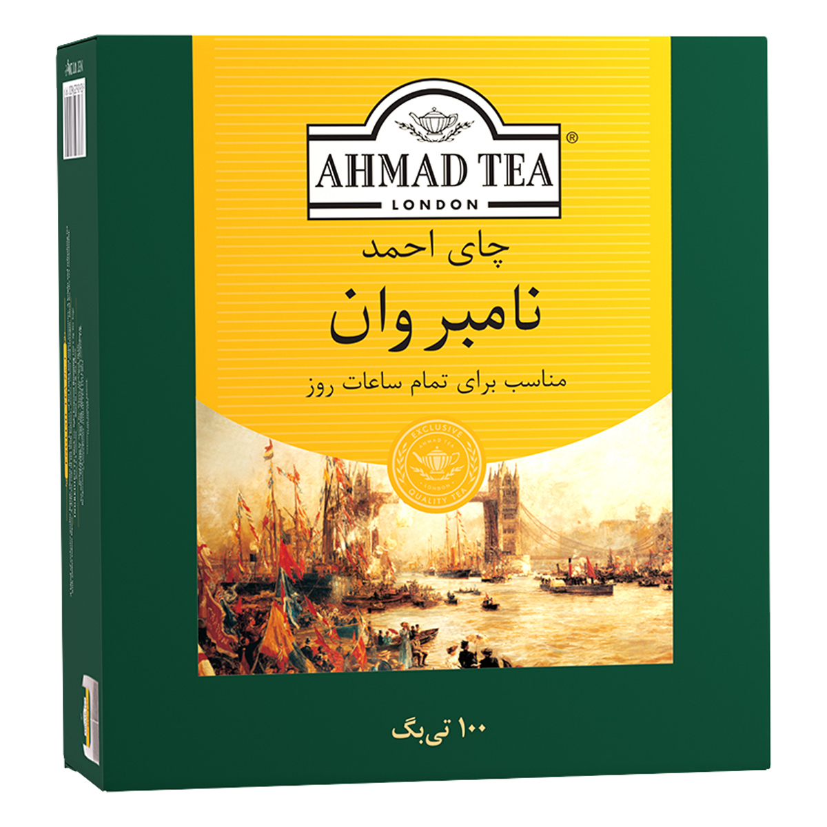 چای کیسه‌ای نامبروان 100 عددی احمد