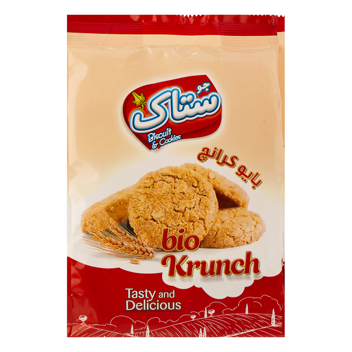 بیسکویت سبوس دار چند غله 200 گرمی ستاک