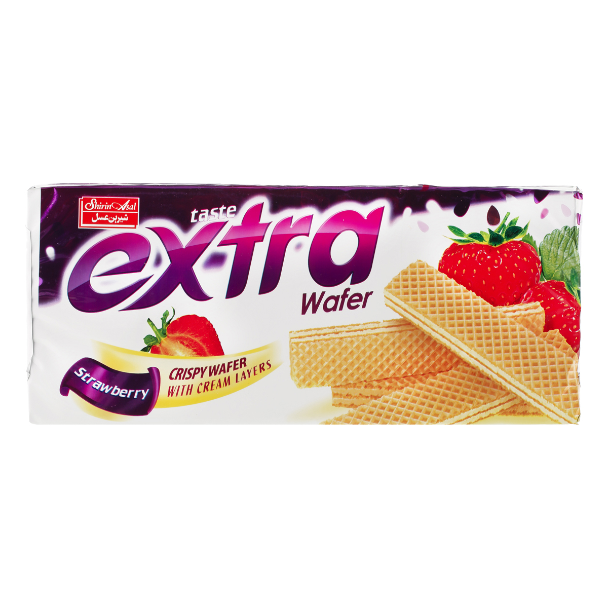 ویفر اکسترا توت فرنگی 100 گرمی شیرین عسل