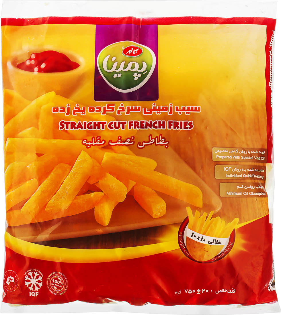 سیب زمینی پمینا سرخ کرده یخ زده 750 گرمی کاله