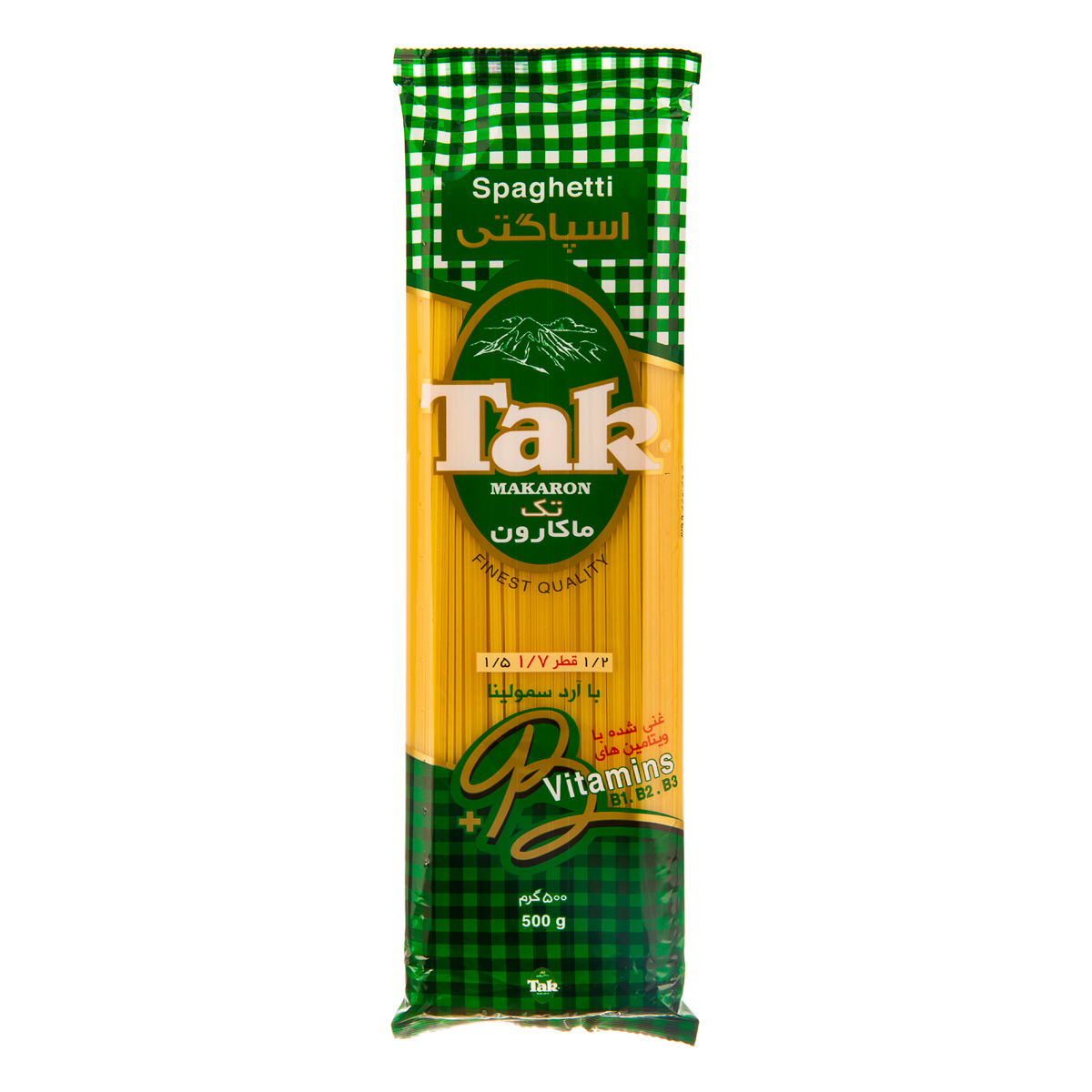 اسپاگتی 1.7 غنی شده 500 گرمی تک‌ماکارون