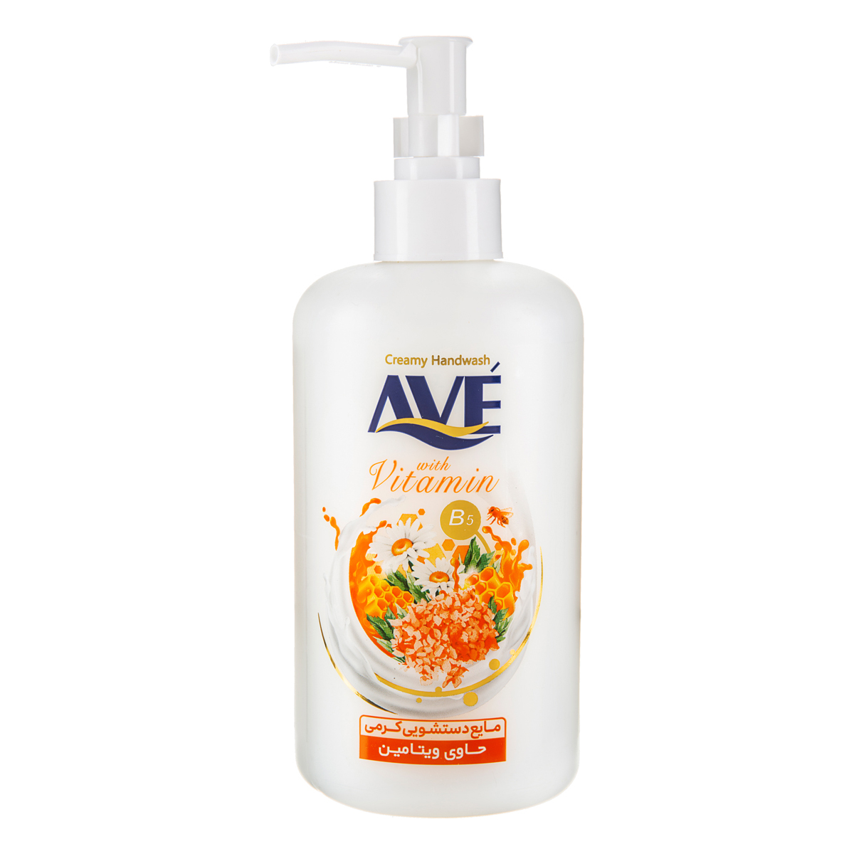 مایع دستشویی کرمی ویتامینه شیر و عسل 450 گرمی اوه