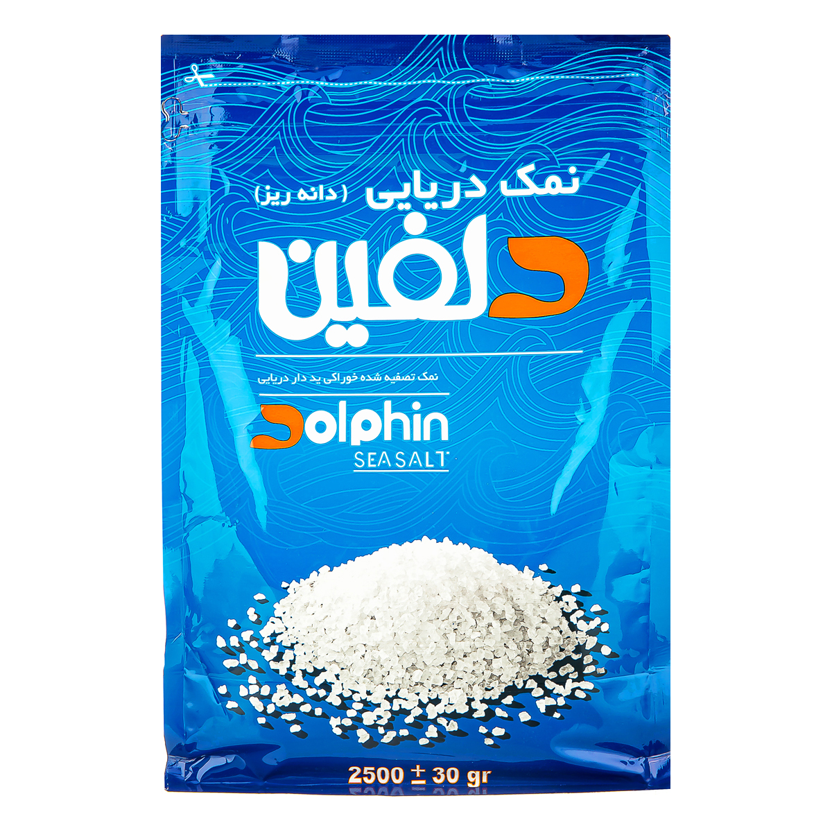 نمک دریایی 2500 گرمی دلفین