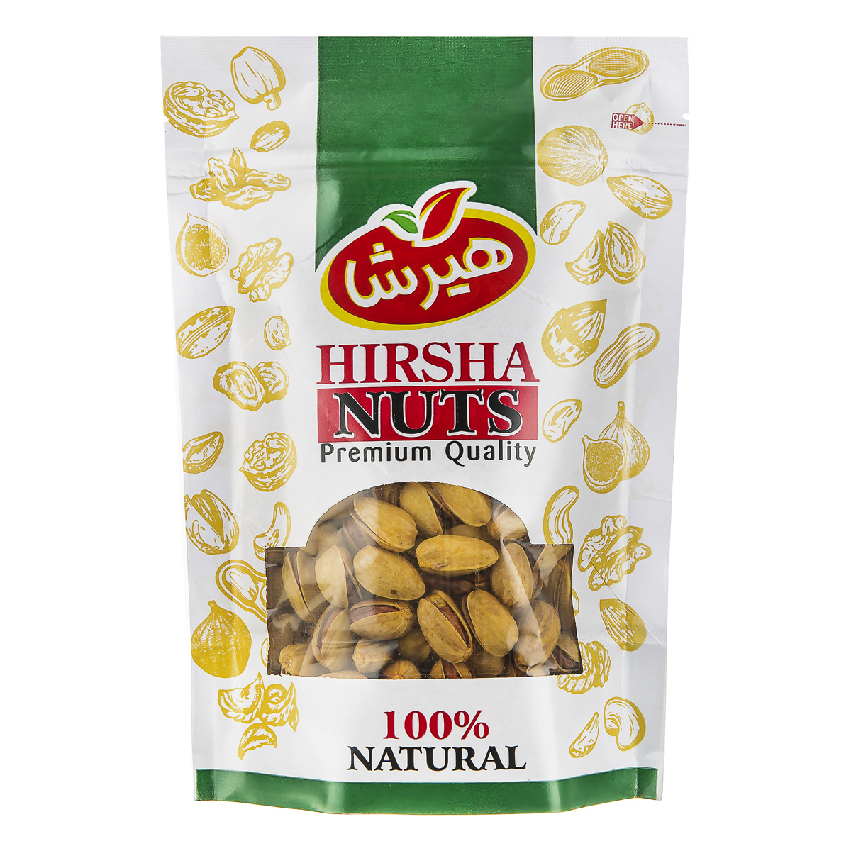 پسته اکبری نمکی 350 گرمی هیرشا