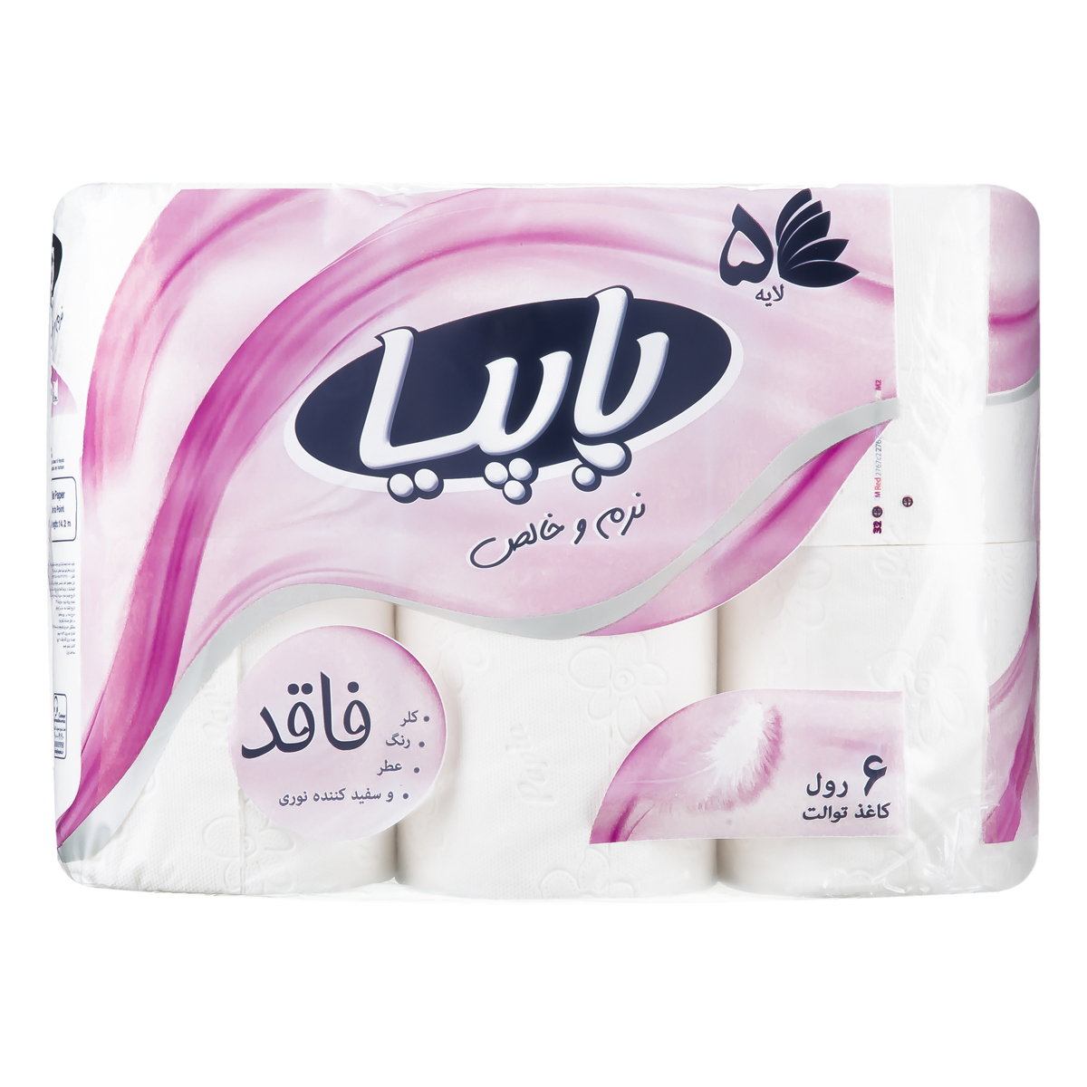 کاغذ توالت 5 لایه 6 رول پاپیا