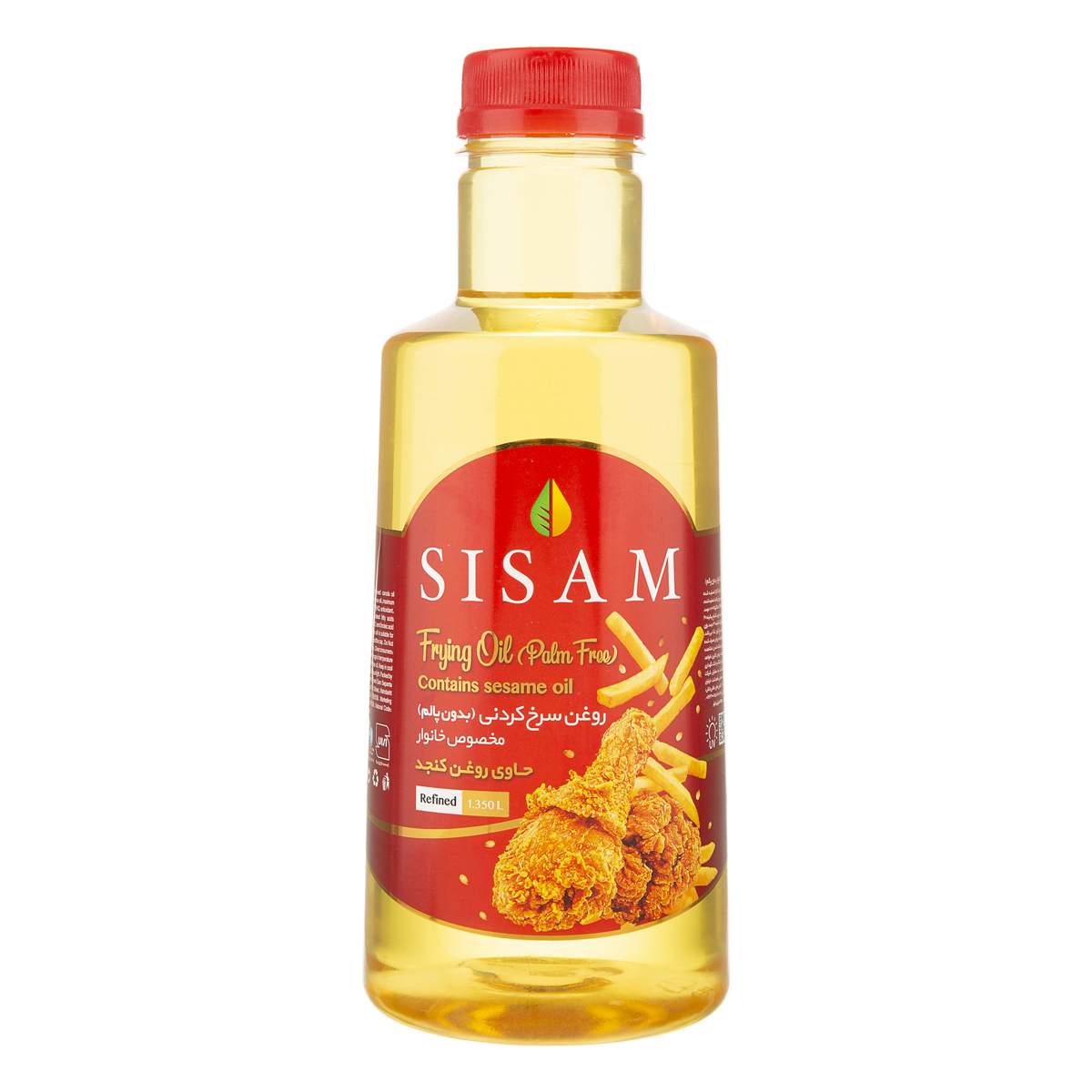 روغن سرخ کردنی بدون پالم حاوی روغن کنجد  1350 میلی لیتری سی سام
