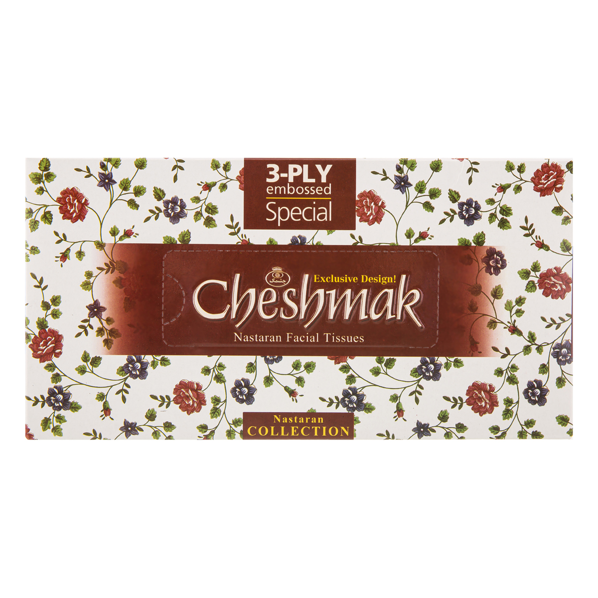 دستمال کاغذی نسترن سه لایه 100 برگ چشمک 