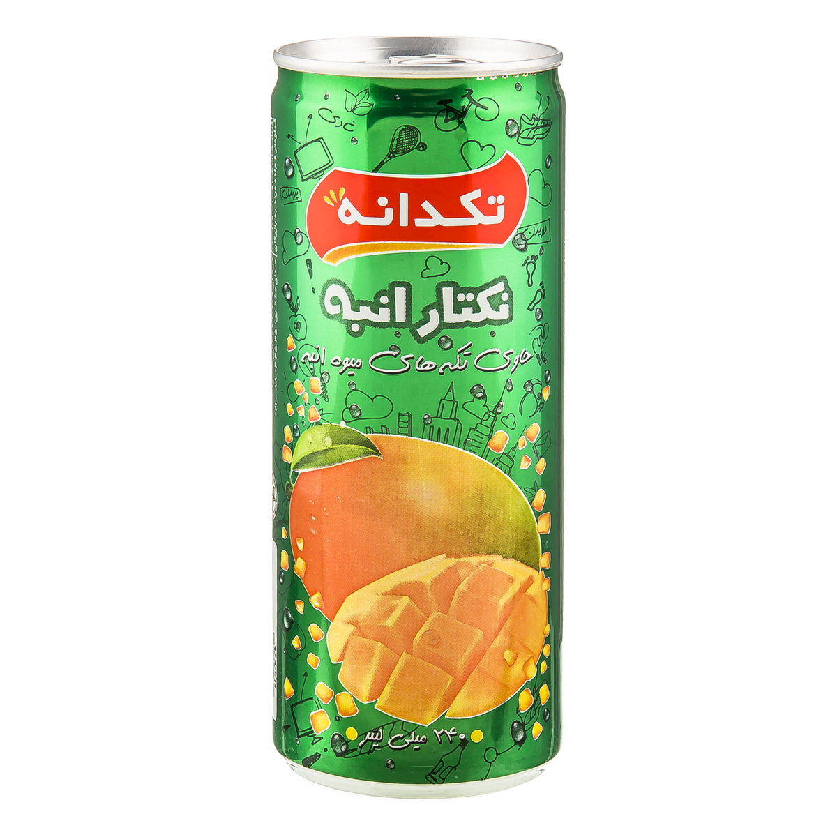 نکتار انبه 240 میلی‌لیتری تکدانه