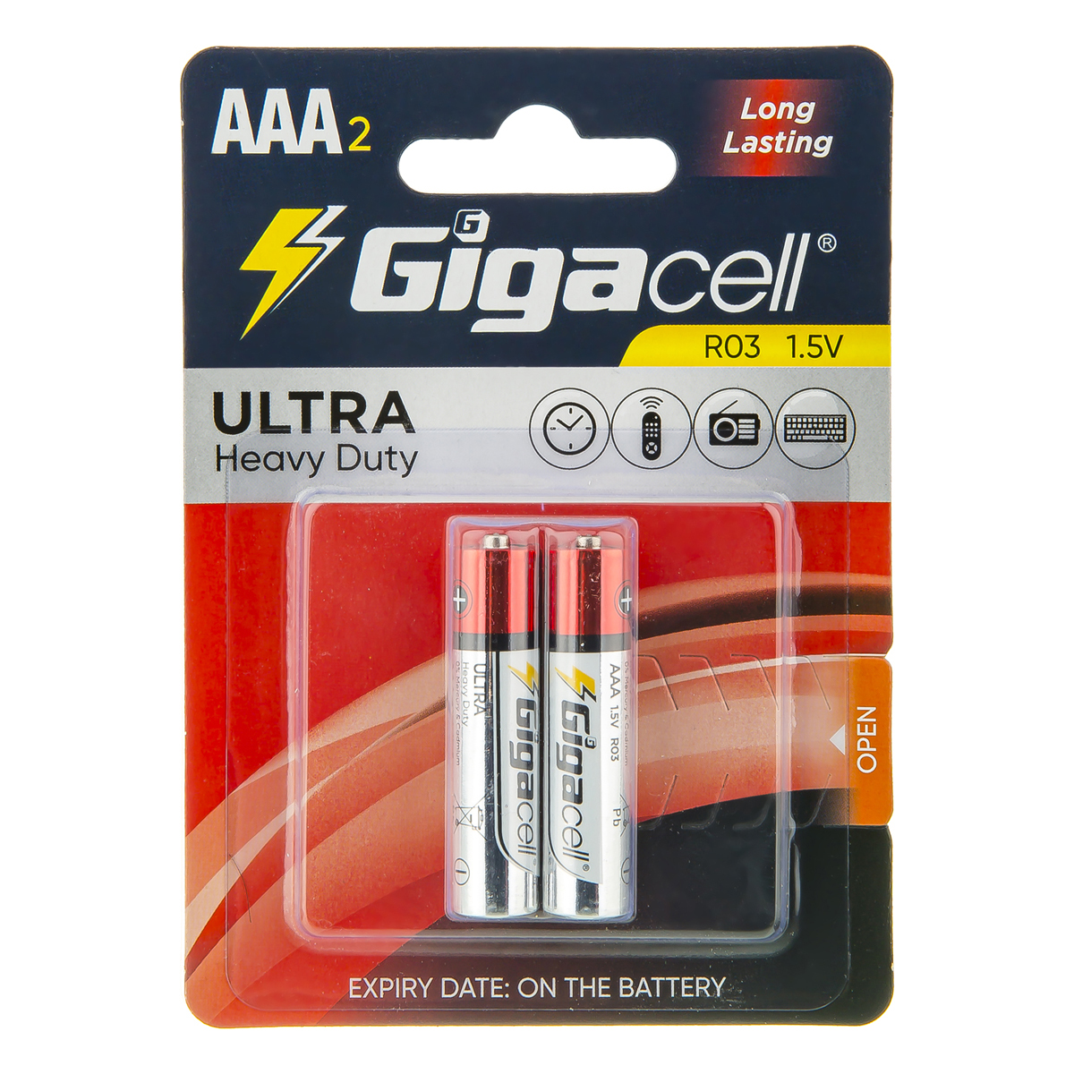 باتری Ultra Heavy Duty نیم قلمی 1.5 ولتی 2 عددی گیگاسل