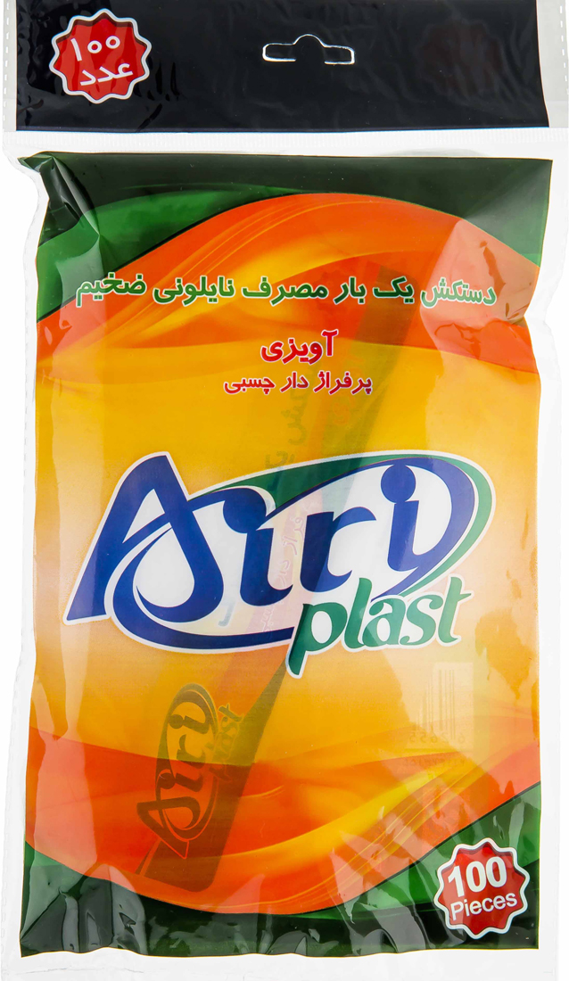 دستکش یکبار مصرف نایلونی ضخیم 100 عددی آیری پلاست