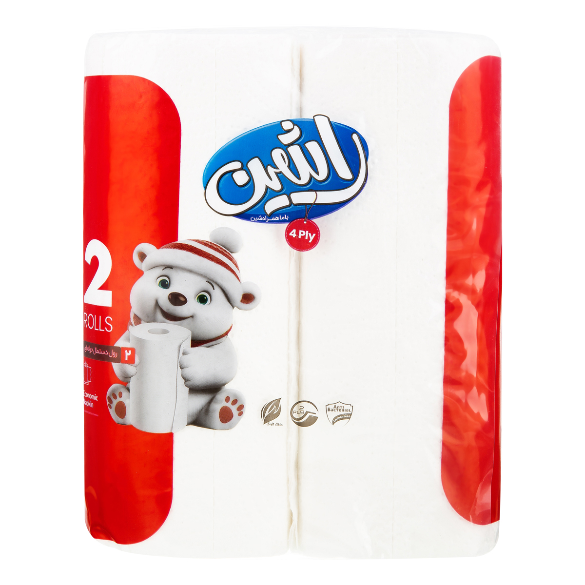 حوله کاغذی 4 لایه 2 رول راشین
